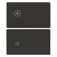 Vimar Две половинки клавиши 2M с символом регулирование черные, 31480.2RG