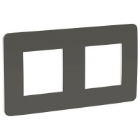 Unica Studio Рамка 2-ная, дымчато-серый/белый Unica Studio Рамка 2-ная, дымчато-серый/белый