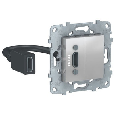 Unica New Розетка HDMI, алюм.