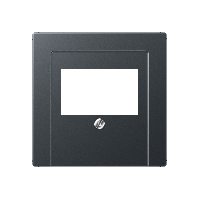 Крышка для ТАЕ и USB розеток, фиксация винтом; термопласт; матовый антрацит; A500, A569BFPLTANM