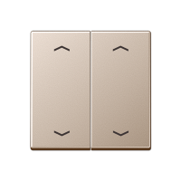 Клавиша для KNX кнопки, 2 группы, символы стрелки; дюропласт; шампань, A102PCH Клавиша для KNX кнопки, 2 группы, символы стрелки; дюропласт; шампань, A102PCH