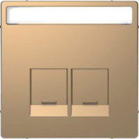 D-Life Накладка 2-ная для 2хRJ45 кат.5/6, шампань