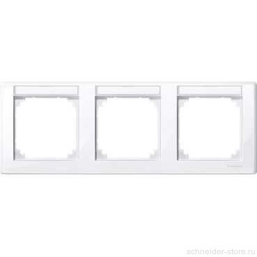 M-Smart Рамка 3-ная горизонт. с полем для надписи, активно-бел.