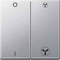 SM Клавиша 2-ная для мех-зма выкл. вентилятора с символами, алюм.