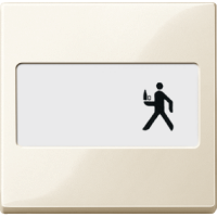 SM Клавиша 1-ная полем для надписи, беж. блест.