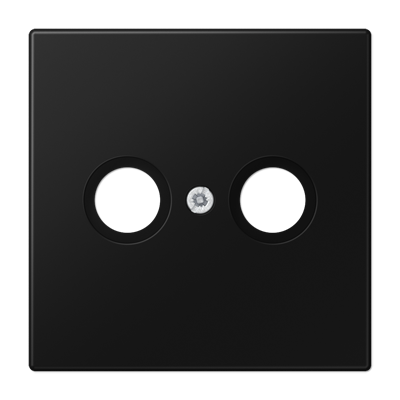 Kрышка для TV-FM розеток; термопласт; черный матовый, LS990TVSWM