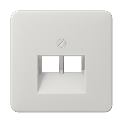 Крышка для сдвоенной телефонной и компьютерной розетки UAE; светло-серая, CD569-2UALG