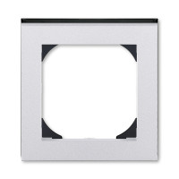 3901H-A05510 70 - Рамка ABB Levit 1 пост 55х55 для механизмов BJE серебро / дымчатый чёрный - 2CHH015510A4070