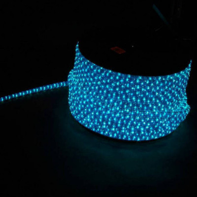 Дюралайт (лента светодиодная), 3W 50м 230V 72LED/м 11х18мм, синий-белый, LED-F3W с 2 заглушками, 2 сетевыми шнурами, 2 коннекторами в комплекте, Feron 26211