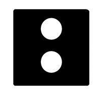 FD0322-M Fede Fede Плата монтажная для механизмов TV/SAT  с 2-мя разъемами, черная