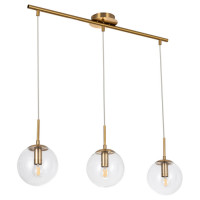 Arte Lamp VOLARE, Подвес, цвет арматуры - АНТИЧНАЯ БРОНЗА, цвет плафона/декора - ПРОЗРАЧНЫЙ, 3х40W E14, A1915SP-3AB