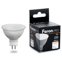 Лампа светодиодная, (6W) 230V G5.3 2700K MR16, LB-1606, Feron 38083