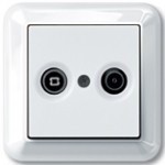 РОЗЕТКА ТV/R ОКОНЕЧНАЯ, БЕЛ