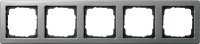 21521 - Gira Edelstahl Рамка на 5 постов, сталь, прямые края