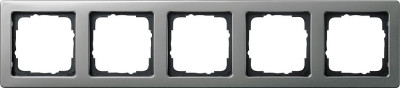21521 - Gira Edelstahl Рамка на 5 постов, сталь, прямые края