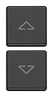 Vimar Две плоские клавиши, символы "стрелки", Flat, антрацит, 22751.2.03