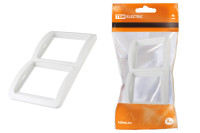 Рамка 2-ая вертикальная белая "Валдай" TDM Electric, SQ1804-0018