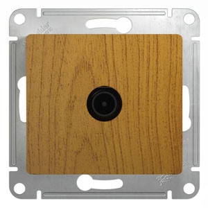 GLOSSA TV РОЗЕТКА оконечная 1DB, механизм, ДЕРЕВО ДУБ
