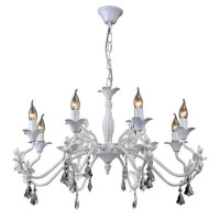Arte Lamp ANGELINA, Люстра, цвет арматуры - белый, цвет плафона/декора - БЕЛЫЙ, 8х40W E14, A5349LM-8WH