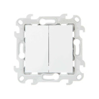 Simon Двухклавишный переключатель, бел, 2410397-030