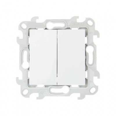 Simon Двухклавишный переключатель, бел, 2410397-030
