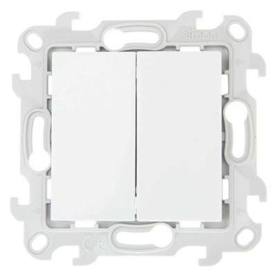Simon Двухклавишный переключатель, бел, 2410397-030