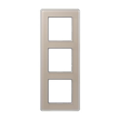 Рамка на 3 поста, стекло шампань, Jung