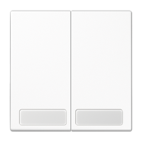 Клавиши для сдвоенных выключателей с полем для надписи; белые, LS995NAWW