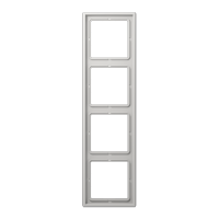 Рамка для вертикальной и горизонтальной установки, 4 поста; дюропласт; светло-серый; LS990, LS984LG