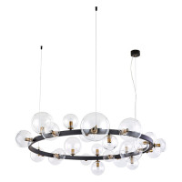 Arte Lamp VINCENT, Люстра, цвет арматуры - черный, цвет плафона/декора - ПРОЗРАЧНЫЙ, 24х40W G9, A7790SP-24BK