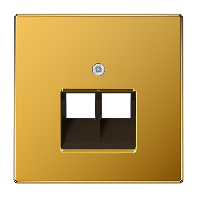 Крышка для двойной телефонной и компьютерной розетки UAE; золото, LS969-2UAGGO