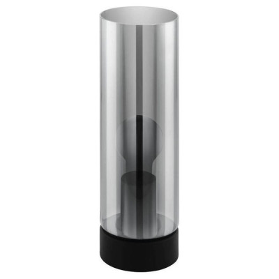 98887 Настольная лампа DAMASCO 1, 1Х60W, E27, H310, ?100, сталь/матовое стекло, черный/черный полупр