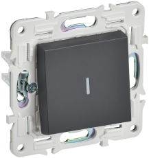 SKANDY Выключ. 1-кл. прох. с инд. 10А SK-V08T титан IEK, SK-V12-1-10-K48