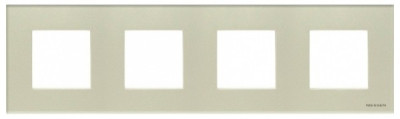 N2274 CP - Рамка 4-постовая, 2-модульная, серия Zenit, стекло Жемчужное - 2CLA227400N3501