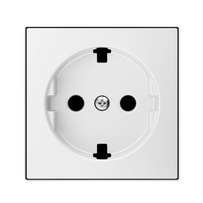 8588.9 BL - Накладка для розетки SCHUKO с плоской поверхностью, серия SKY, цвет альпийский белый - 2CLA858890A1101