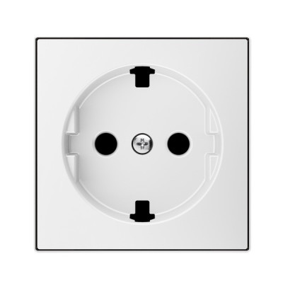 8588.9 BL - Накладка для розетки SCHUKO с плоской поверхностью, серия SKY, цвет альпийский белый - 2CLA858890A1101