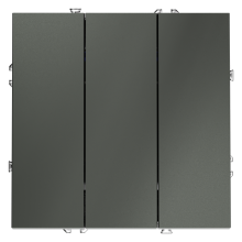 Выключатель встраиваемый VOLTUM S70 трехклавишный 10А, (титан), VLS030106