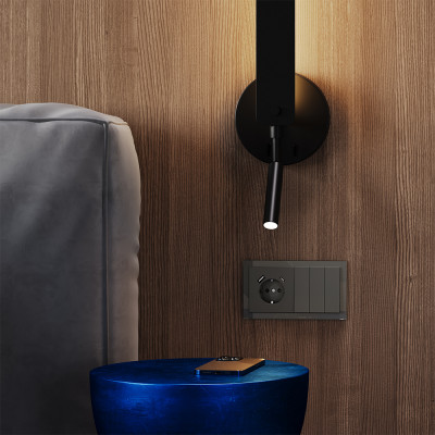 Выключатель встраиваемый VOLTUM S70 трехклавишный 10А, (титан), VLS030106