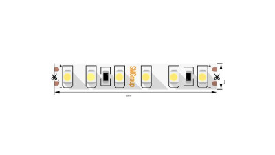 Лента светодиодная стандарт 3528 120LED/м 9.6Вт/м тепл. бел. 24В IP20 со скотчем 3М (уп.5м) SWG Standard 00-00009248