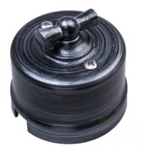 Bironi Выключатель 1кл. проходной, пластик,  Серебряный Век, B1-201-11