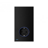 Simon 100 Черный матовый Hub Pro iO с розеткой Schuko 2Р+Е 16А 250В~, 10034108-238