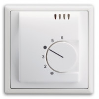 ABB Терморегулятор для теплого пола, вставка - белый, рамка - белый, серия Impus