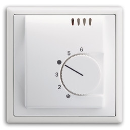 ABB Терморегулятор для теплого пола, вставка - белый, рамка - белый, серия Impus