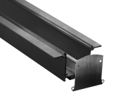 Donel,встраиваемый алюминиевый профиль под шпаклевку,  40х76х3000. Цвет: Черный матовый, RAL9005,Серия:DN8ALE, DN18519H3RAL9005