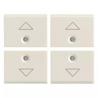 Vimar 4 половинки одномодульной клавиши с символом "стрелка", белые, 16841.3.B