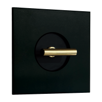 Выключатель 1-клавишный, тумблерный, FEDE Twenty цвет, Matt Black