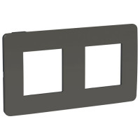 Unica Studio Рамка 2-ная, дымчато-серый/антрацит Unica Studio Рамка 2-ная, дымчато-серый/антрацит