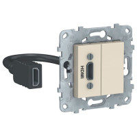 Unica New Розетка HDMI, беж. Unica New Розетка HDMI, беж.