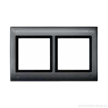 Aquadesign Рамка 2-ная, винт. крепл., заглушка, IP44, антр.