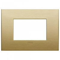 19653.12 - Vimar Накладка Classic на 3 модуля латунь зачищенная щеткой